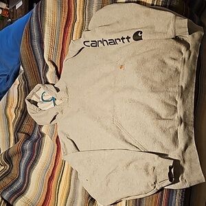 Carhartt Men's Logo Hoodie Heather Gray 3XL